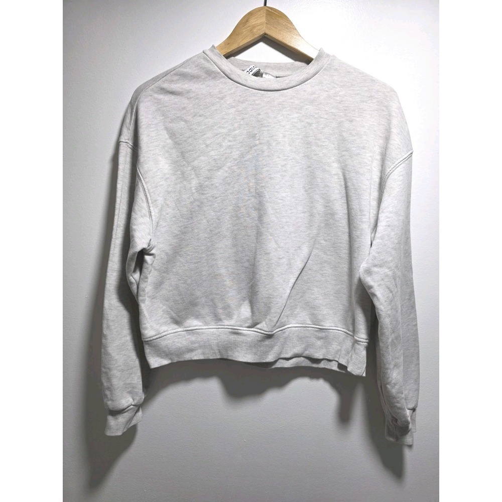 Divided H&M Grey Crew Neck Sweatshirt Womens Size S Cropped Long Sleeve